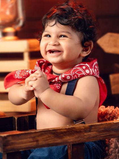 The purest giggle from our little cowboy, a moment of spontaneous joy that makes for the best portraits.