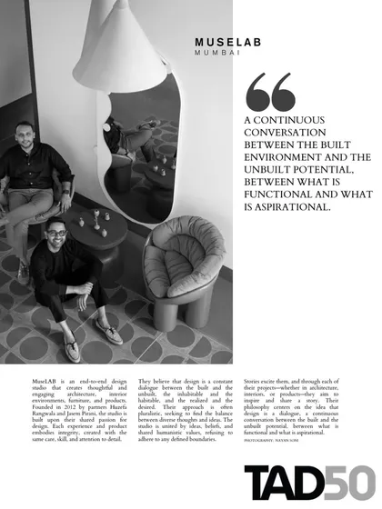 May was a great month for us! We were honoured to be featured in three incredible lists: Architecture+Design's Top 50, Architect and Interiors India's Hot 100, and The Architect's Diary's TAD 50.