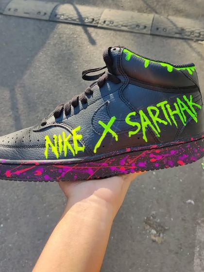 Holding up the neon splatter custom on the street. They definitely catch your eye.