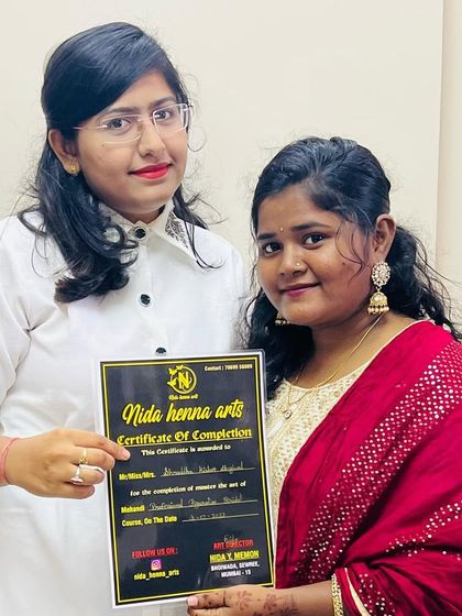 A proud moment with a graduate from my professional signature bridal course. I wish her all the best.