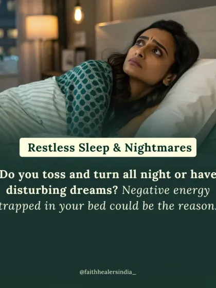 If you experience restless sleep or frequent nightmares, it could be a sign of negative energy trapped in your bed or mattress. An energy cleanse can help bring peaceful dreams.
