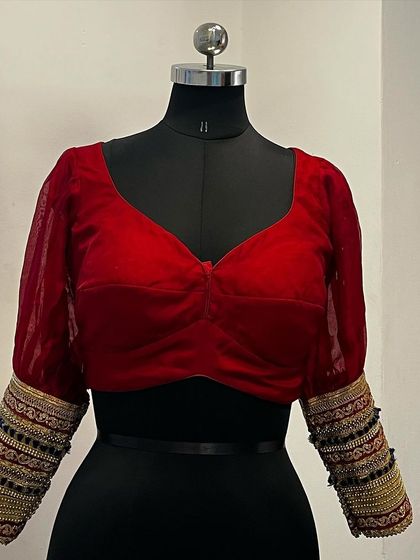 Bhargavi and Poorvika - Ethnic & Fusion Wear Rental Statement & Handcrafted Blouses photo 20