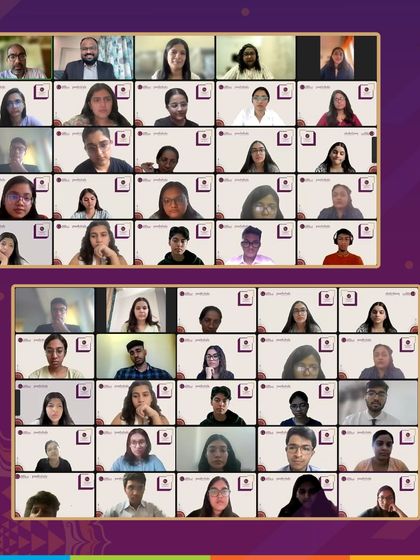 Another view of the engaged student learners during our CAM Gurukul Certificate Course, connecting from 15 different universities and law colleges.