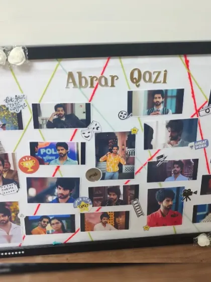 A still image of the acting-themed photo collage frame.
