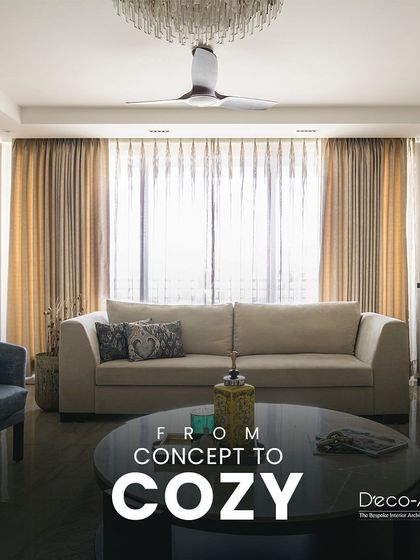 From concept to cozy. This living room is a testament to my art of creating comfort, with its plush sofa, soft curtains, and minimalist decor that come together to form a welcoming and stylish space.