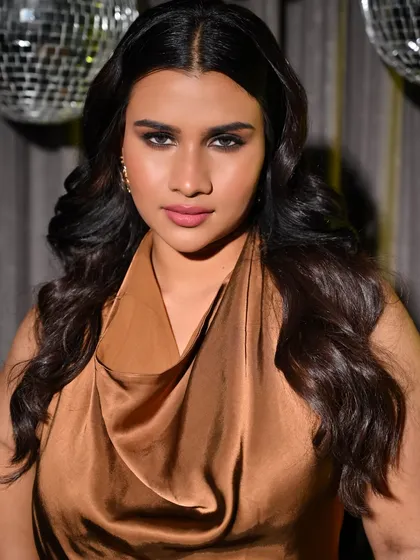 A glimpse of what you can learn here. This bronze goddess look was done by a student during her portfolio shoot.