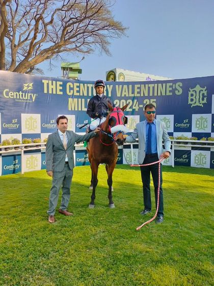 'Tesorino', winner of The H.B. Gundappa Gowda Memorial Trophy.