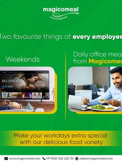 Your two favorite things should be weekends and daily office meals from me. I make workdays extra special with a delicious variety of food that breaks the monotony.