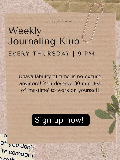 No time for journaling? No problem! Our weekly journaling club is the perfect solution. We meet online for just 30 minutes, three times a week, to create, reflect, and connect.