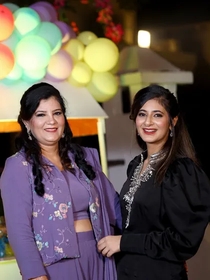 A lovely portrait of two guests smiling together. Capturing these smaller group photos is just as important as the main event photography.