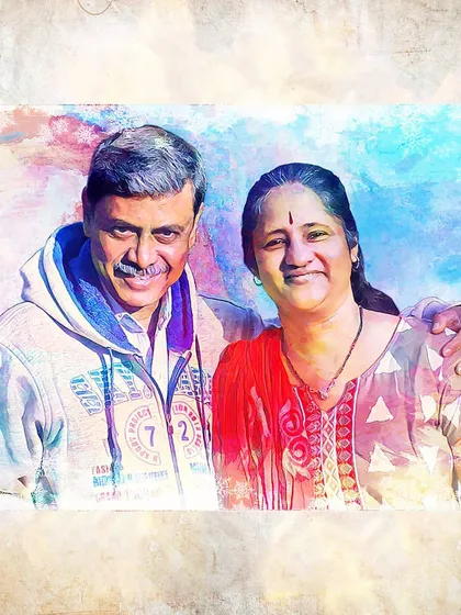 For a more artistic and classic feel, I created this digital watercolour effect portrait for a couple. It’s an elegant style that makes for a beautiful and timeless piece of art.