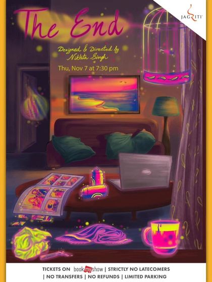 The poster for "The End," a play designed and directed by Nikita Singh.