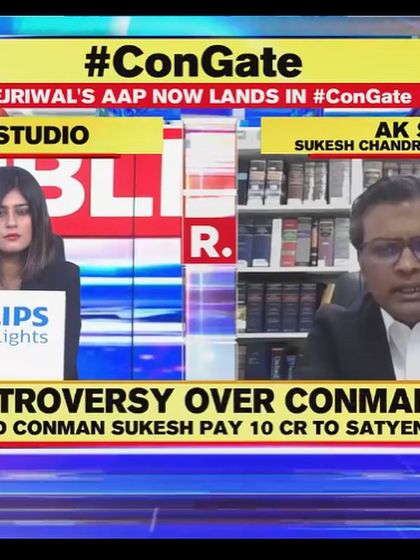 Participating in a debate on the "ConGate" controversy, discussing the allegations of payments made to Satyendar Jain by my client.