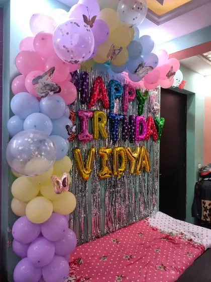 Another angle of the butterfly-themed home decoration.