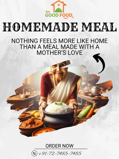Nothing feels more like home than a meal made with a mother's love. This image captures the essence of our service: authentic, comforting food that tastes like it was made just for you.