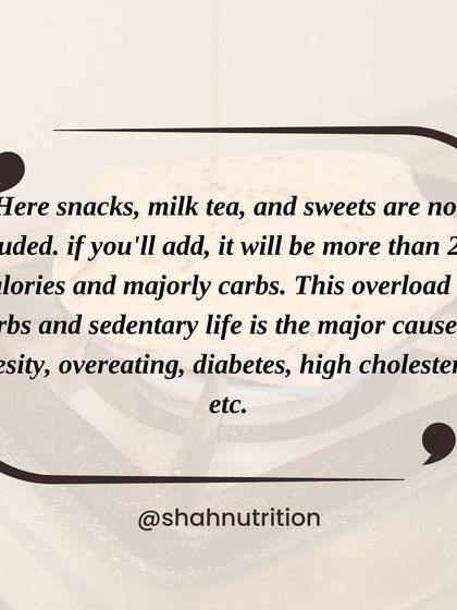 This calculation doesn't even include snacks, milk tea, or sweets. This constant overload of carbohydrates combined with a sedentary lifestyle is a major cause of obesity, diabetes, and high cholesterol.
