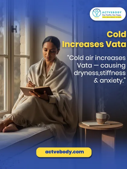 Why Cold Weather Increases Vata Dosha. If you feel more anxious, stiff, or dry during winter, it's likely due to an increase in Vata dosha. I explain how cold air impacts your system and why Ayurvedic practices like staying warm, eating nourishing foods, and maintaining a calm routine are essential for balance.