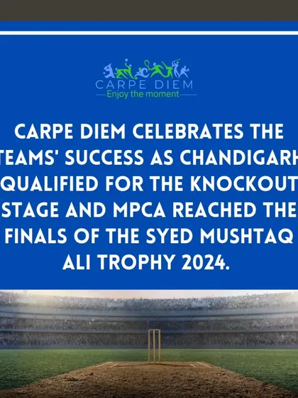 We celebrate the success of the teams we support. It was a great achievement for Chandigarh to qualify for the knockout stage and for MPCA to reach the finals of the Syed Mushtaq Ali Trophy.