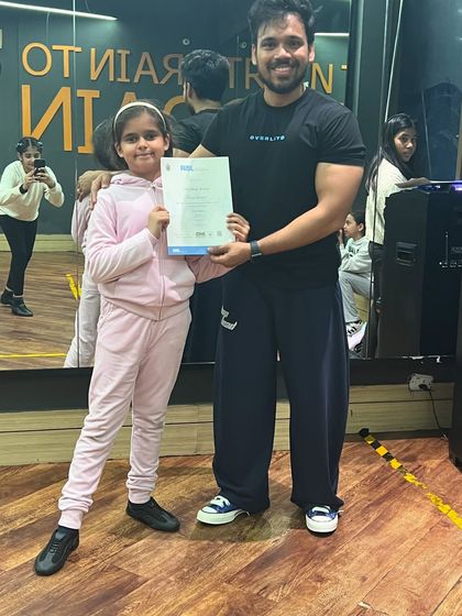 A proud moment for one of our youngest achievers. It is so rewarding to see our students' confidence grow as they progress through the certification levels.