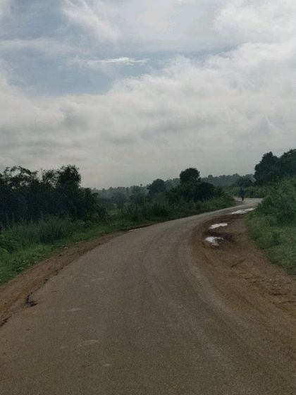 A winding country road disappears into the distance. This is the kind of peaceful, traffic-free riding you can expect on our tours.