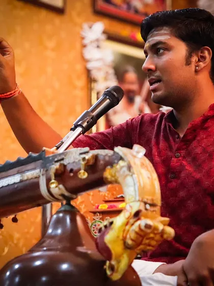A moment from the Namba Aathu Katcheri workshop. It's a joy to share what I've learned and interact with aspiring musicians.