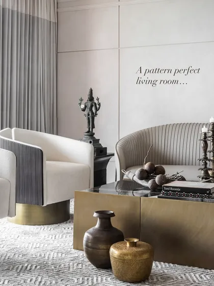 I believe a home should be a study in restrained elegance. This living room is a composition of layered textures, clean forms, and quiet luxury, designed to feel both timeless and deeply personal. It’s a space where harmony and individuality coexist.