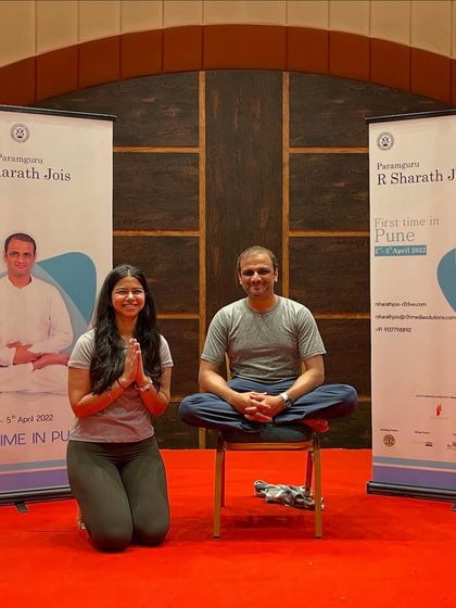 At a workshop with Sharath Jois in Pune. Every opportunity to practice with him was a blessing and a chance to deepen my connection to the Ashtanga lineage.