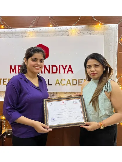 Celebrating the success of our graduate. Her hard work has culminated in this proud achievement.