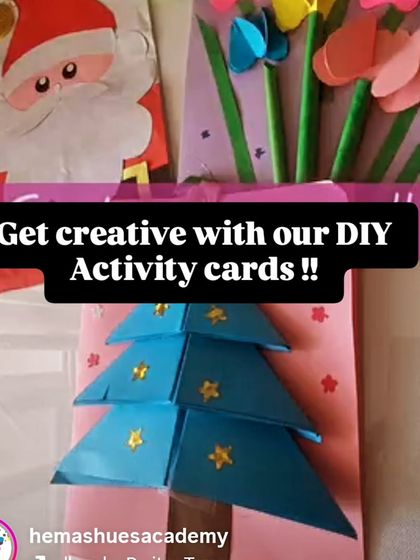 Get creative with our DIY Activity cards! This image showcases some of the fun, hands-on card-making projects we offer in our classes.