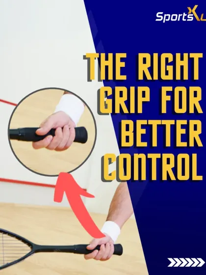 Finding the right grip can transform your game by giving you better control over the racket face. This visual guide shows the correct hand position for a stable and effective squash grip.