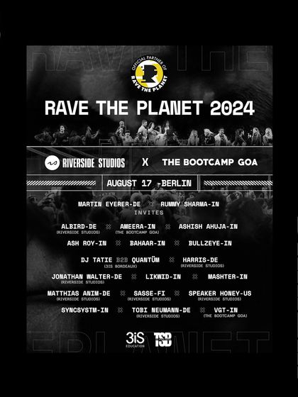 The official Rave The Planet lineup poster featuring our Indian contingent. It was an honor to be listed alongside so many incredible artists.