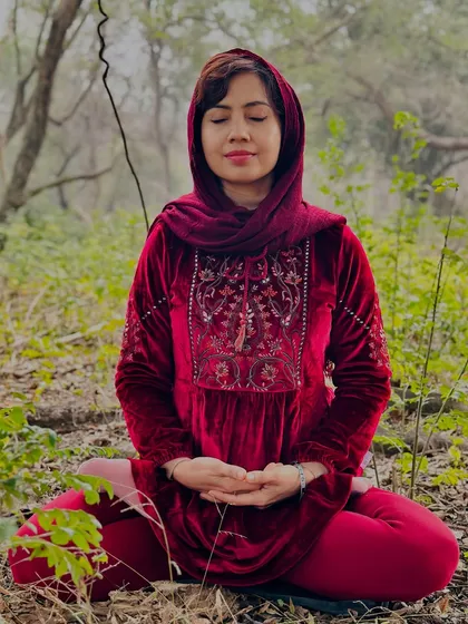 Happy Basant Panchami! On this auspicious day, we invoke the blessings of Goddess Saraswati. Here I am in meditation, connecting with the divine energy of wisdom, creativity, and new beginnings.
