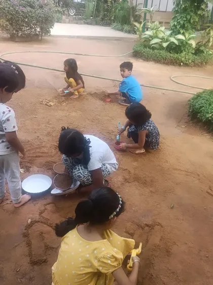 We believe in learning through play, and sometimes that means getting our hands dirty. Our outdoor mud play sessions are a favorite, allowing kids to connect with nature and explore their creativity in a fun, sensory-rich environment.