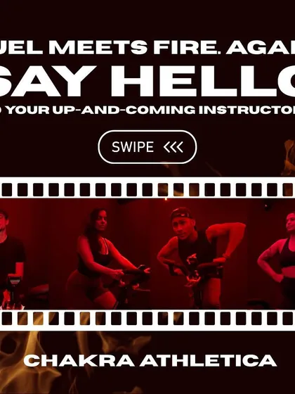 Fuel meets fire. Say hello to our up-and-coming instructors: Kim, Wez, Riddhi, and Daya.