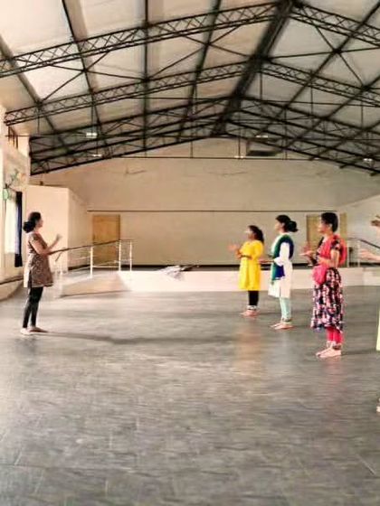 A regular Kathak class at our Bangalore studio, enhanced with live music. Having a tabla and harmonium player in class helps students develop a deeper understanding of rhythm and melody.