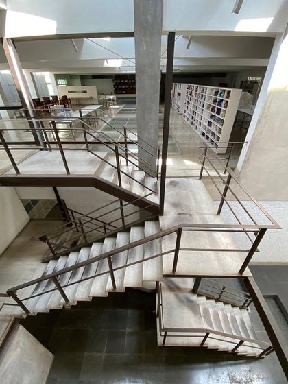 Revisiting the Zanav Home design studio more than a decade after its construction. The interlocking stairs and open volumes, built with a raw palette of steel and concrete, have aged beautifully, showing the durability of honest materials and thoughtful design.
