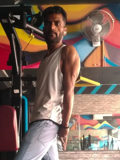 A side tricep pose. I focus on balanced development across all muscle groups for a well-rounded and functional physique.