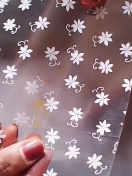 A closer look at the delicate floral pattern on my cone wrappers. It's a small detail that reflects the care I put into my craft.