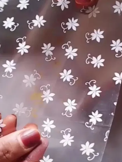 A closer look at the delicate floral pattern on my cone wrappers. It's a small detail that reflects the care I put into my craft.