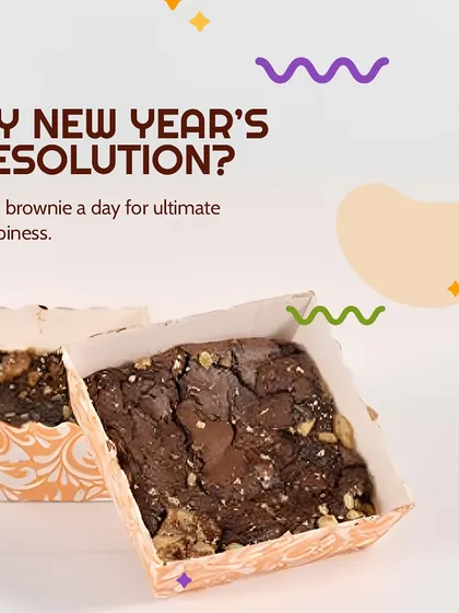 Our New Year's resolution is simple: one brownie a day for ultimate happiness. This fudgy walnut brownie is the perfect way to start the year with a dose of pure joy.