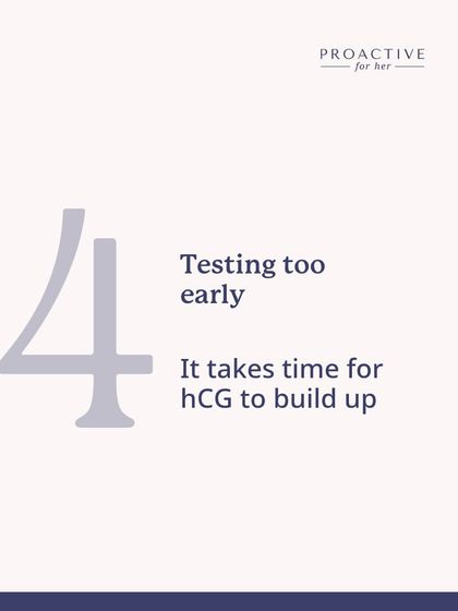 Mistake #4: Testing too early. It takes time for the pregnancy hormone (hCG) to build up in your system.