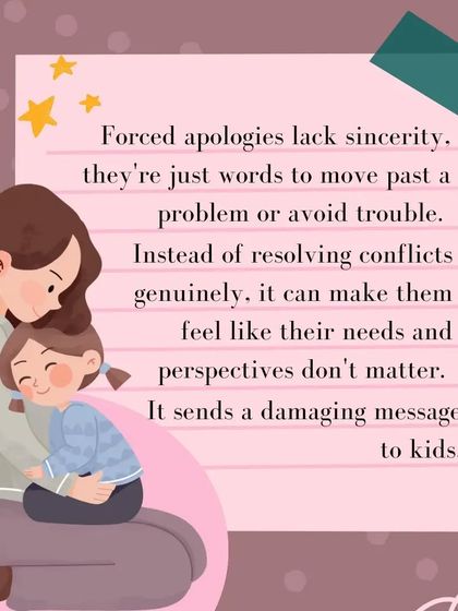 This series of infographics discusses why forced apologies are ineffective and introduces "sportscasting" as a tool to help children understand conflict and develop genuine empathy.