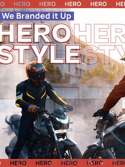 We branded it up Hero-style. This graphic captures the high-octane energy of the stunt shows and bike displays that defined our successful campus tour for the brand.