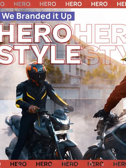 We branded it up Hero-style. This graphic captures the high-octane energy of the stunt shows and bike displays that defined our successful campus tour for the brand.