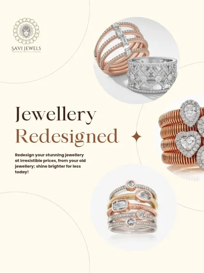 Every jewel deserves a second chance to shine. This collage shows the variety we can achieve, from heart-shaped diamond rings to contemporary stacked bands, all redesigned from clients' existing jewellery at irresistible prices.