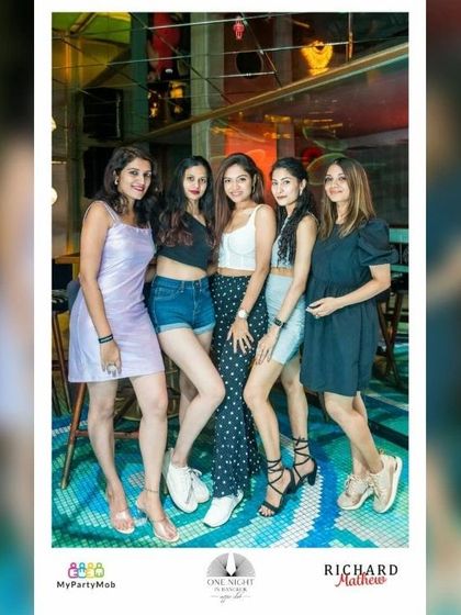 A group of ladies enjoying the throwback tunes. My retro nights are a huge hit and perfect for a girls' night out.