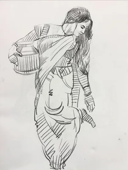 A collection of my figure drawing demonstrations from online classes and practice sessions. Each sketch is an opportunity to study the human form, capturing different poses, gestures, and scenes from daily life.