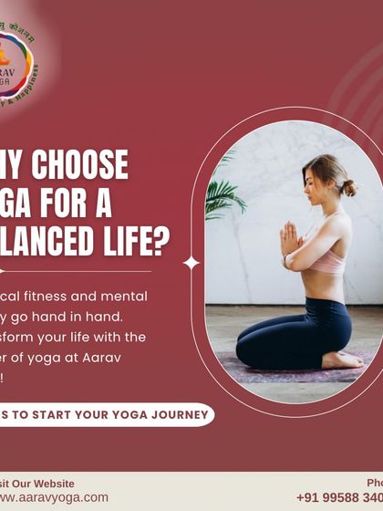 This ad explains why yoga is essential for a balanced life, where physical fitness and mental clarity go hand in hand. It invites you to transform your life with us.