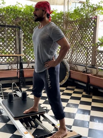 Saif Ali Khan in the midst of a focused session. We're glad more men are realizing the value of Pilates, which was originally created for men at war.