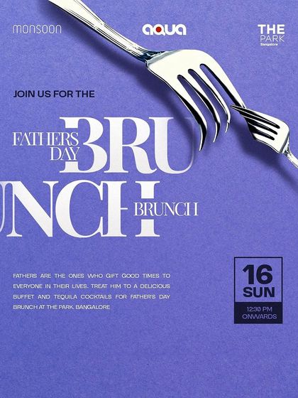 "Fathers Day Brunch" - another design for our special event, emphasizing the gift of good times with a delicious buffet and tequila cocktails.